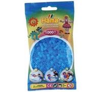 Hama – Perles à repasser – 1 000 perles MIDI (Ø5 mm) – Bleu clair transparent
