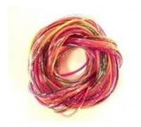 Sachet de 12 fils scoubidous paillettes Rose G