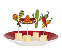 Sachet De 12 Piques Cocktail Fiesta Mexique - Multicolores Multicolor G