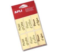 APLI Étiquettes adhésives «Plaisir d'Offrir» AGIPA 101914 – 25 x 50 mm – Sachet 18