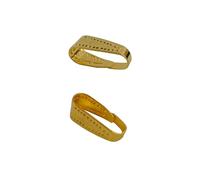 Sachet de 20 bélières fermoirs attaches pendentifs couleur doré 11x4mm