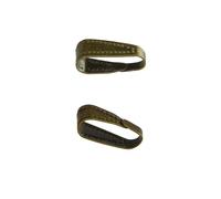 Sachet de 20 bélières fermoirs attaches pendentifs laiton couleur bronze 11x4mm