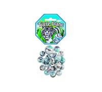 Sachet De 20 Billes De 1.6 Cm + 1 Callot de 2.5 Tigre Blanc - Jeu De Recreation