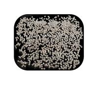 Sachet de 20 g environ 1200 perles de mini rocailles verre couleur argenté diamètre 2mm 12/0