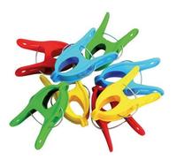 Sachet De 20 Pinces À Dessin Géantes. 4 Couleurs Assorties : Bleu, Rouge, Vert Et Jaune