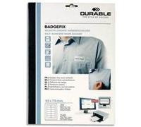 Sachet de 20 Planches de Badges adhésifs en tissu imprimables, soit 240 badges L7,5 x P4 cm blanc G