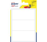 Avery Étiquettes autocollantes 75 x 34 mm Blanc – Sachet de 21