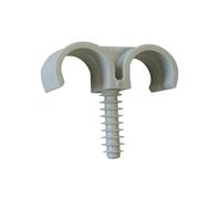 Sachet de 25 fixations Fix-Ring ING Fixations - Double - Pour gaines et tubes - Ø20mm - Gris