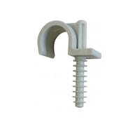 Sachet de 25 fixations Fix-Ring ING Fixations - Simple - Pour gaines et tubes - Ø25mm - Gris