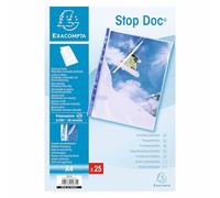 Sachet de 25 pochettes perforées Stop doc ouverture en coin - polypropylène lisse 6/100e - A4