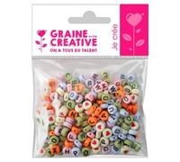 Sachet de 250 perles alphabet multicolore
