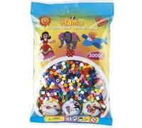 Sachet de 3000 perles a repasser hama midi couleurs assorties - loisirs creatifs - 201-00 G