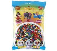 Hama – Sachet de perles à repasser midi 201-80, 3000 pcs néon-transparent