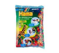 Sachet de 3000 perles midi mélange néon - hama multicolore