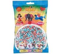 Hama – Perles à repasser – Sachet 3000 perles midi bicolores – Loisirs créatifs