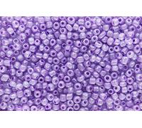SACHET DE 36g ENVIRON 450 PERLES DE ROCAILLES VIOLET DIAMETRE 4mm 6/0 - CREATION PERLES