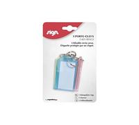 Sachet De 5 Porte-Clés A Clapet - Assortiment - Sign