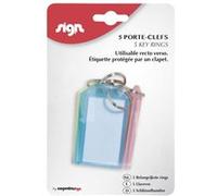 Sachet De 5 Porte-Clés A Clapet - Assortiment - Sign G