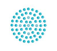 Sachet de 50 perles cabochons demi ronds acrylique a coller couleur bleu effet nacré 8mm - création