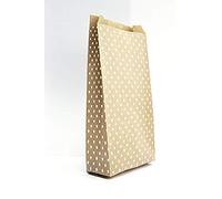 Sachet de 50 pochettes cadeau en papier kraft motif étoile blanche