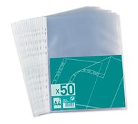 Sachet de 50 pochettes perforées A4 Elba Transparent G
