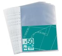 Sachet de 50 pochettes perforées A4 Elba Transparent G