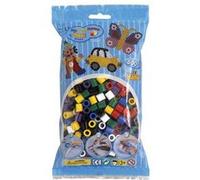 Hama Perles à repasser Maxi – Sachet de 500 perles – 6 couleurs (mix 00)