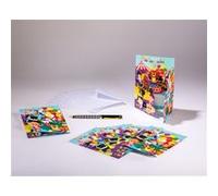Sachet de 6 cartes tri-volet d'invitation d'anniversaire enfant et 6 enveloppes G