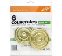 Sachet de 6 couvercles Familia Wiss 10 cm acier 10.00 cm LE PARFAIT 10.00x10.00