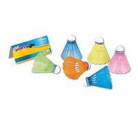 Sachet de 6 volants multicolores de badminton en plastique - jeu de raquettes - plein air multicolore G