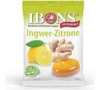 Sachet de bonbons au gingembre et au citron sans sucre Ibons 75 g