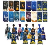 Sachet de Bonbons Eid Mubarak - Sac Plastique Transparent pour Décoration Aid Moubarak, Ramadan Mubarak, Eid Mubarak, Sachet Bonbon Aid Moubarak et Eid Mubarak