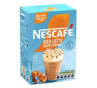 Sachet de café instantané NESCAFE Iced Latte saveur caramel salé - 7 bâtonnet...