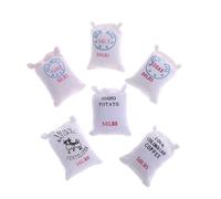 Sachet De Cuisine Pour Maison De Poupée 6 Sachets De Sucre, Pour Aliments, Farine, Sel, Pommes De Terre, Échelle 1/12