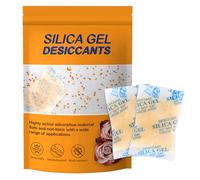 Sachet de Gel Silice Alimentaire 20g x 25 Anti Humidité Réutilisable avec Indicateur d'Humidité