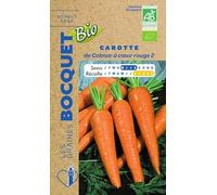 Sachet de graines de Carotte de Colmar À Coeur Rouge 2 Bio- Certifiée ECOCERT FR-BIO-01-2g - Les Graines Bocquet