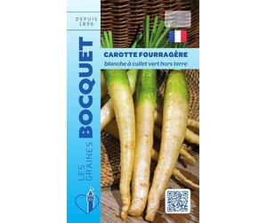 Sachet de graines de Carotte fourragère blanche à collet vert hors Terre - 7 g - légume racine - LES GRAINES BOCQUET