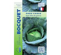 Sachet de graines de Chou cabus HYB F1 Tête de pierre - 0,3 g - légume feuille - LES GRAINES BOCQUET