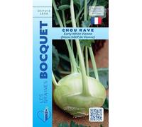 Sachet de graines de Chou rave Early White Vienna (blanc de Vienne) - 3 g - légume tige - LES GRAINES BOCQUET