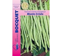 Sachet de graines de Haricot à rames mangetout MONTE CRISTO - 50 g - Haricot rames mangetout - LES GRAINES BOCQUET