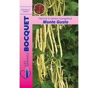Sachet de graines de Haricot à rames mangetout MONTE GUSTO - 50 g - Haricot rames mangetout - LES GRAINES BOCQUET