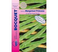Sachet de graines de Haricot à rames Princess type perle - 100g - 100 g - Haricot rames mangetout - LES GRAINES BOCQUET