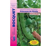 Sachet de graines de Haricot à rames Princesse amélioré à longues cosses (Princesse du pévèle) - 90 g - Haricot rames mangetout - LES GRAINES BOCQUET
