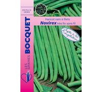 Sachet de graines de Haricot nain à filet Novirex 60g - 60 g - Haricot nain à filets sans fil - LES GRAINES BOCQUET