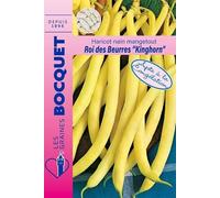 Sachet de graines de Haricot nain beurre Roi des beurres 110g (Kinghorn) - 110 g - Haricot nain beurre - LES GRAINES BOCQUET