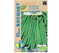 Sachet de graines de Haricot Nain Mangetout Argus Extra Fin Sans Fil- BIO- Certifié ECOCERT FR-BIO-01-60 g - Les Graines Bocquet