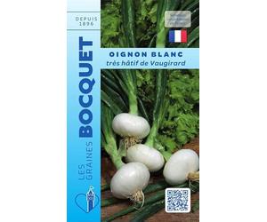 Sachet de graines de Oignon blanc très hâtif de Vaugirard - 4 g - légume racine - LES GRAINES BOCQUET