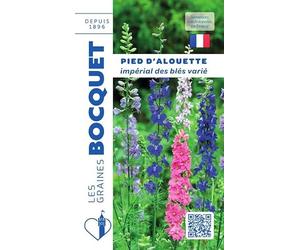 Sachet de graines de Pied d'alouette Impérial des blés varié - 1,5 g - fleur annuelle - LES GRAINES BOCQUET