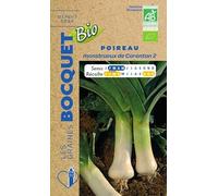 Sachet de graines de Poireau monstrueux de Carentan Bio- CERTIFIE ECOCERT FR-BIO-01-4 g - légume feuille - LES GRAINES BOCQUET