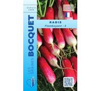Sachet de graines de Radis demi long Flamboyant-3-10 g - légume racine - LES GRAINES BOCQUET